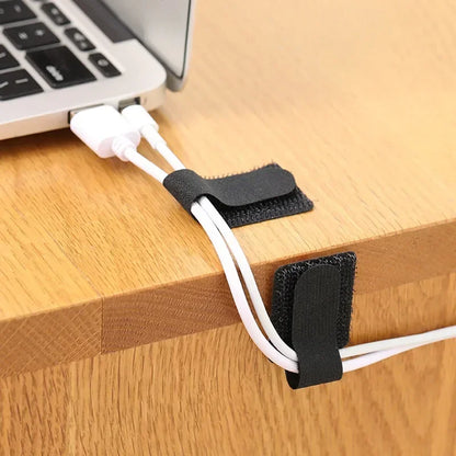 Reusable Self-Adhesive Cable Organizer Straps – Desk Wire & Cord Management