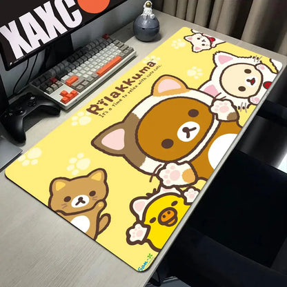 Large Mouse Pad Xxl Rilakkuma-es Mousepad Gamer Office Accessories Pc Cabinet Games Desk Mat Computer Desks Keyboard Gaming Mats