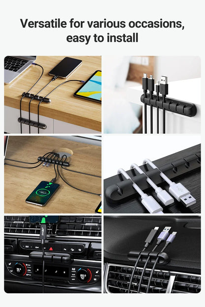 Adhesive Cable Holder Clips – Desktop & Nightstand Cord Organizer