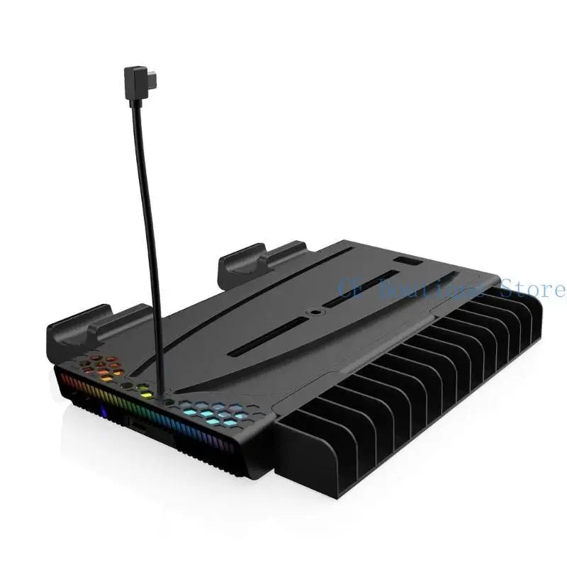 652F Cooling Fan with Controller Charging Plug LED Cooling Fan For Game Console