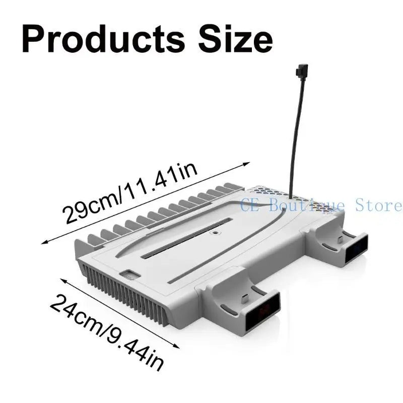652F Cooling Fan with Controller Charging Plug LED Cooling Fan For Game Console