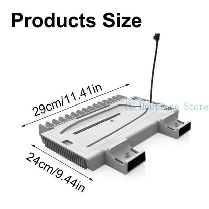 652F Cooling Fan with Controller Charging Plug LED Cooling Fan For Game Console