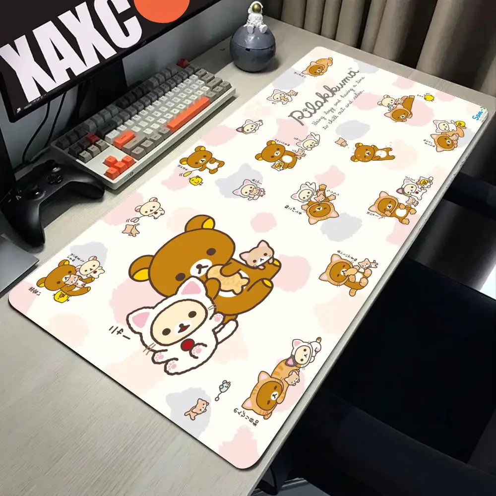 Large Mouse Pad Xxl Rilakkuma-es Mousepad Gamer Office Accessories Pc Cabinet Games Desk Mat Computer Desks Keyboard Gaming Mats