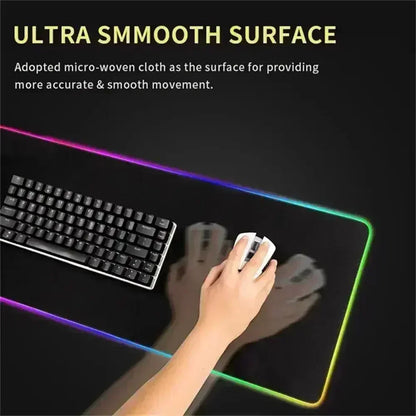 Redragon RGB LED Gaming Mouse Pad – Anti-Skid Desk Mat for PC & Laptop