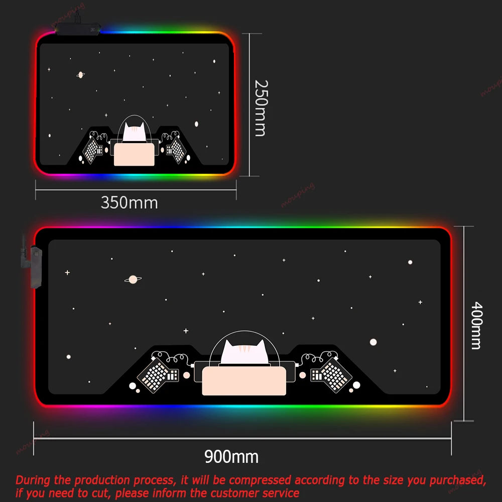 RGB DIY XXL Gaming Mouse Pad – Large Backlit Deskmat for PC