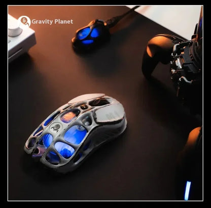 For GravaStar M1 M2 Gaming Mouse Magnesium Alloy Hollow Design Tri-Mode Wireless Wired Custom RGB Mice PC E-Sports Gifts