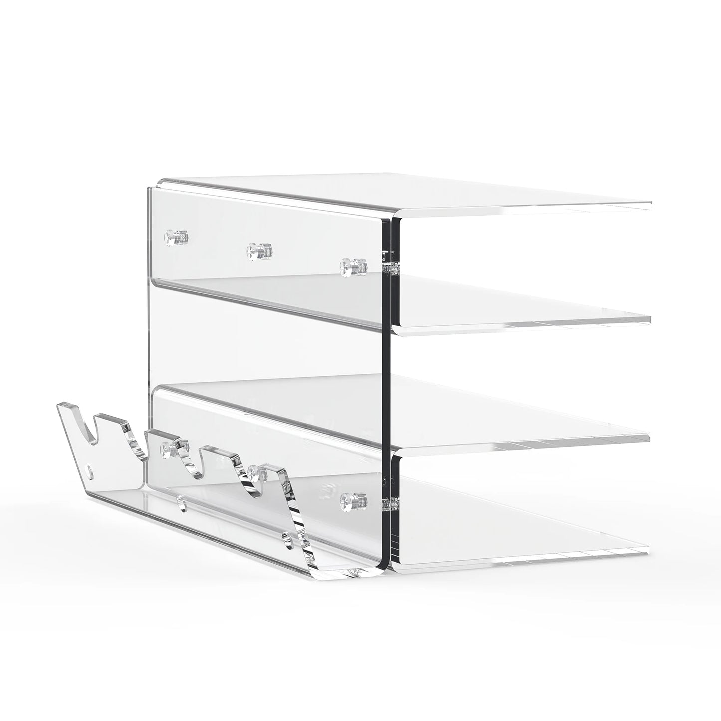 Keyboard Mouse Desktop Organizer Acrylic 3 Tier Stand Frame Shelf Lightweight Keyboard Storage Tool For Study Room Exhibition