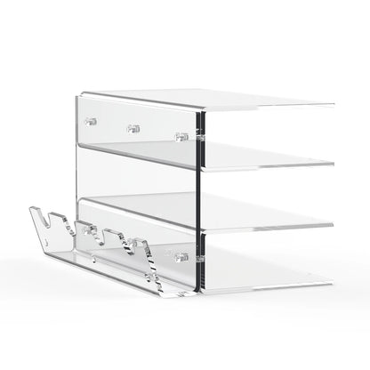Keyboard Mouse Desktop Organizer Acrylic 3 Tier Stand Frame Shelf Lightweight Keyboard Storage Tool For Study Room Exhibition