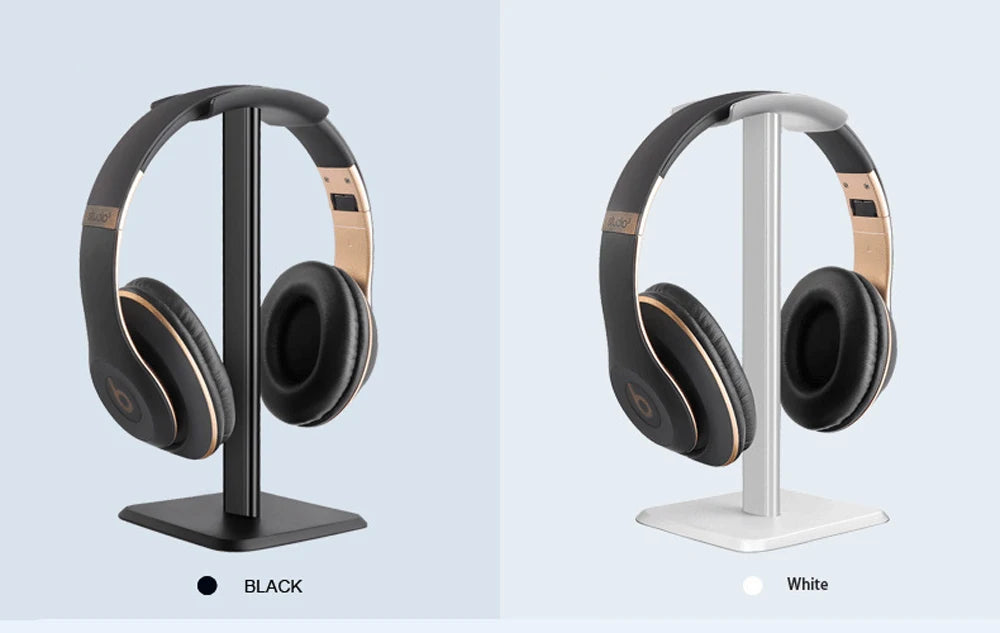 Universal Aluminum Headphone Stand – Flexible Metal Headset Holder