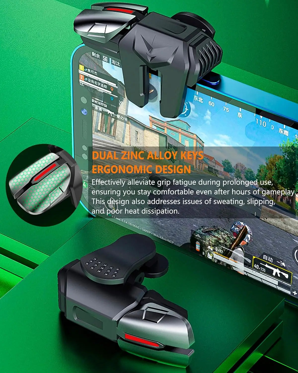 G21 Mobile Phone Game Trigger Gamepad Joystick 6-Finger Aim Shooting L1 R1 Key Button Game Fingertips For PUBG Game Controller