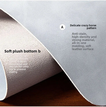 Waterproof PU Desk Mat Set – Large Non-Slip Mouse & Keyboard Pads with Wrist Rest