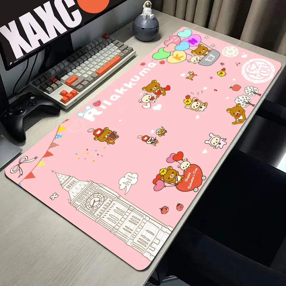 Large Mouse Pad Xxl Rilakkuma-es Mousepad Gamer Office Accessories Pc Cabinet Games Desk Mat Computer Desks Keyboard Gaming Mats