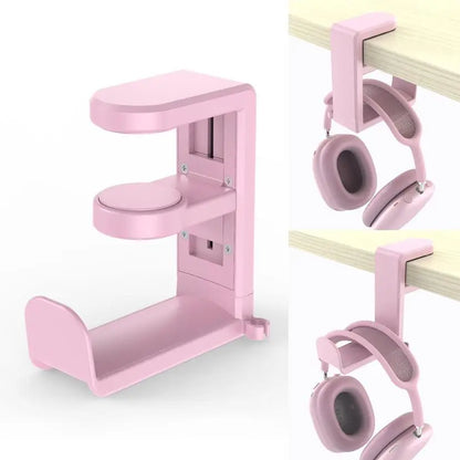 360° Rotating Headphone Stand – Desktop Headset Holder & Organizer