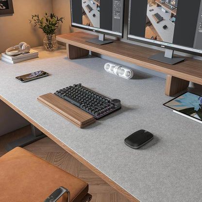 Felt Desk Mat – Large 31.5×15.7″ Mouse & Keyboard Pad, Dark Gray