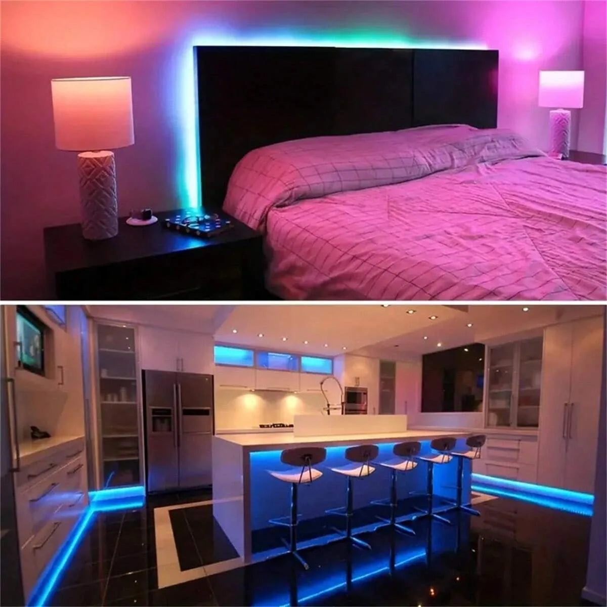 RGB USB LED Strip – App & 44-Key Remote, Perfect for Room & Gaming Decor