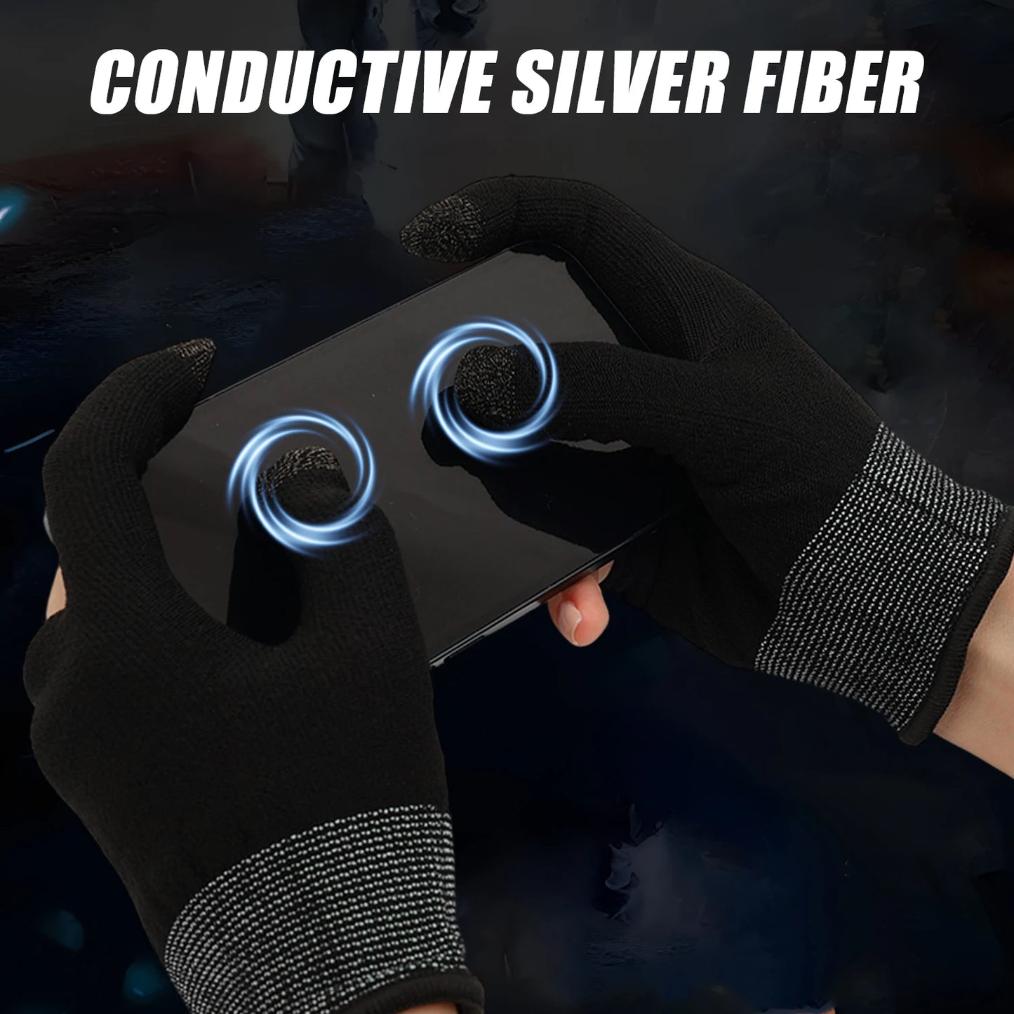 Sweat-Proof Game Gloves Luminous Finger Sleeve Breathable Finger Cots Cover Sensitive Mobile Touch Glove for PUBG Phone Games