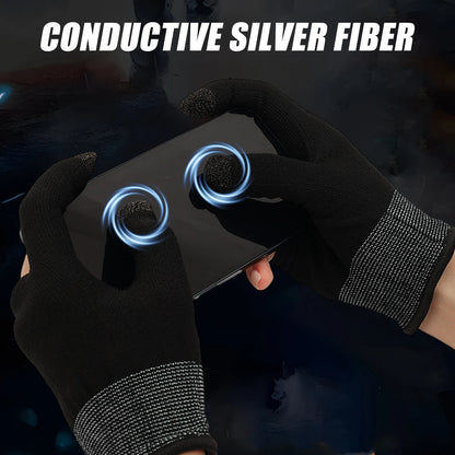 Sweat-Proof Game Gloves Luminous Finger Sleeve Breathable Finger Cots Cover Sensitive Mobile Touch Glove for PUBG Phone Games
