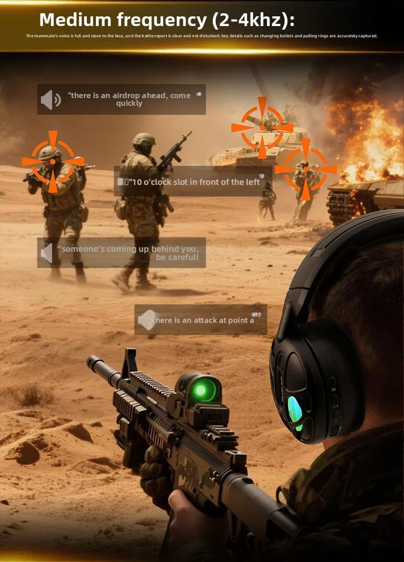 New! Premium Wireless Gaming Headset with Hi - Fi sound & 3.5mm RGB for PC/PS. Wired option available.