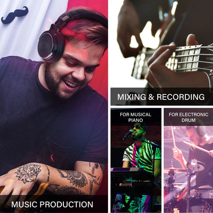OneOdio Wired Professional Studio Headphones – DJ Over-Ear with Mic, Hi-Res