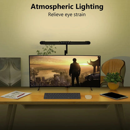 LED Clamp-On Desk Lamp – 24W Ultra-Bright, Auto-Dimming for Home & Office