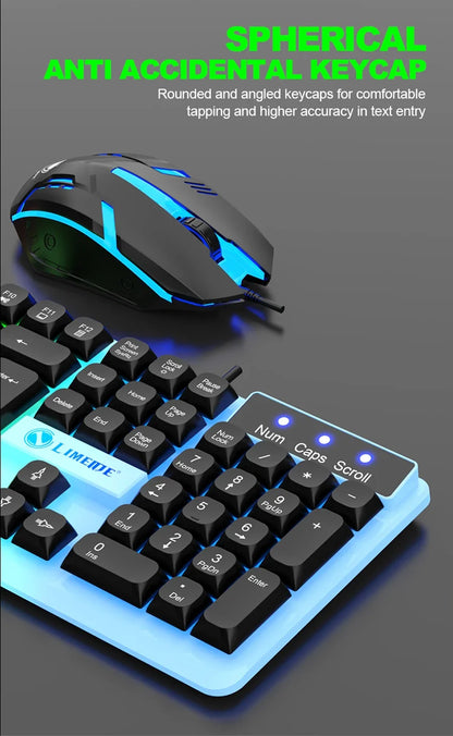 NG GTX350 RGB Gaming Keyboard & Mouse Combo – Wired, Black