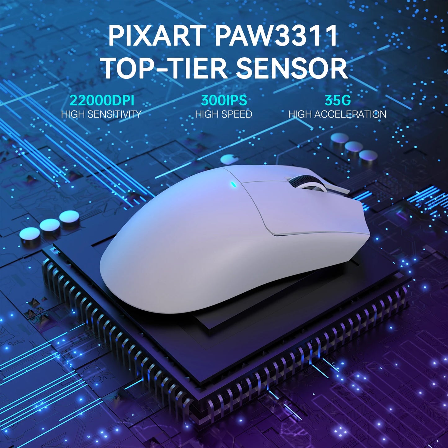 ATTACK SHARK X11 Wireless Gaming Mouse – RGB, 22K DPI, PAW3311 Sensor