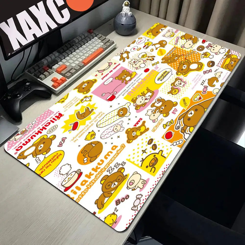 Large Mouse Pad Xxl Rilakkuma-es Mousepad Gamer Office Accessories Pc Cabinet Games Desk Mat Computer Desks Keyboard Gaming Mats