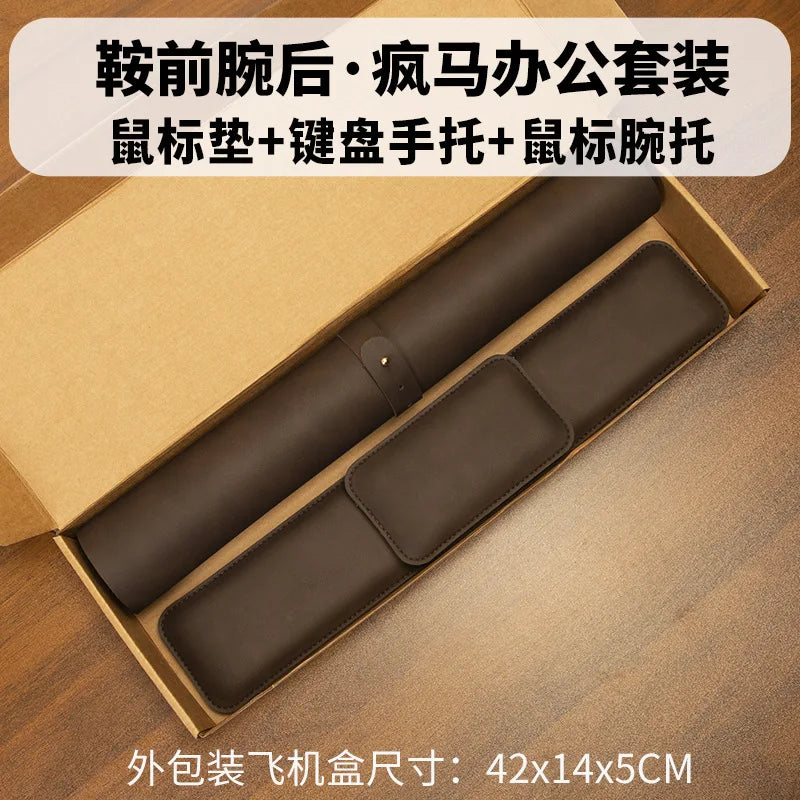 Waterproof PU Desk Mat Set – Large Non-Slip Mouse & Keyboard Pads with Wrist Rest