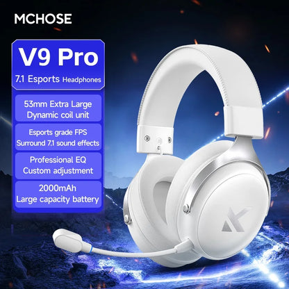 MCHOSE V9 PRO Wireless Gaming Headphones – 3-Mode Noise Reduction with Mic