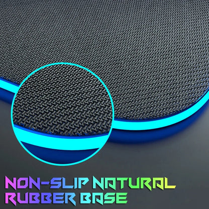 Redragon RGB LED Gaming Mouse Pad – Anti-Skid Desk Mat for PC & Laptop