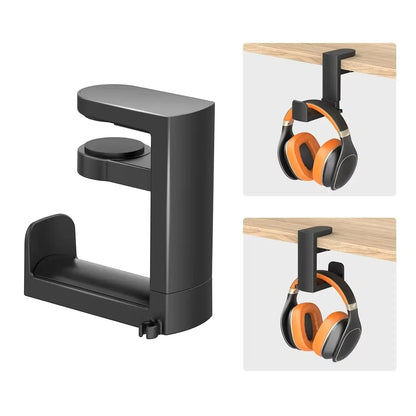 360° Rotating Headphone Stand – Desktop Headset Holder & Organizer