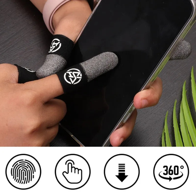 Sweat-Proof Game Gloves Luminous Finger Sleeve Breathable Finger Cots Cover Sensitive Mobile Touch Glove for PUBG Phone Games