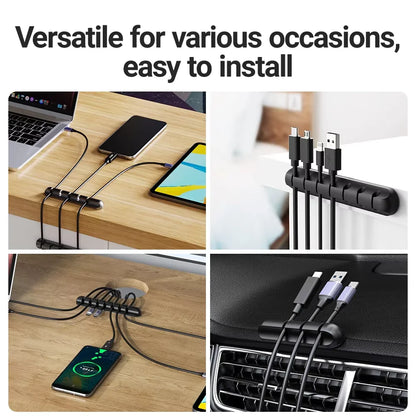 Adhesive Cable Holder Clips – Desktop & Nightstand Cord Organizer