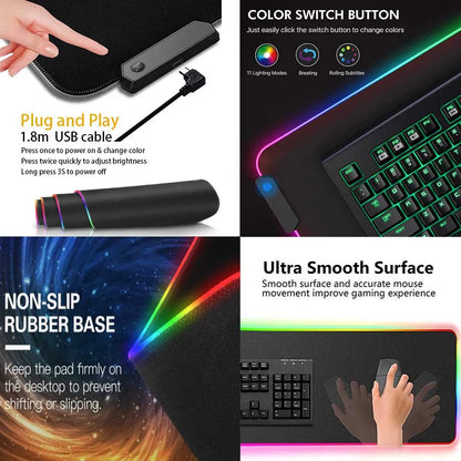 RGB DIY XXL Gaming Mouse Pad – Large Backlit Deskmat for PC
