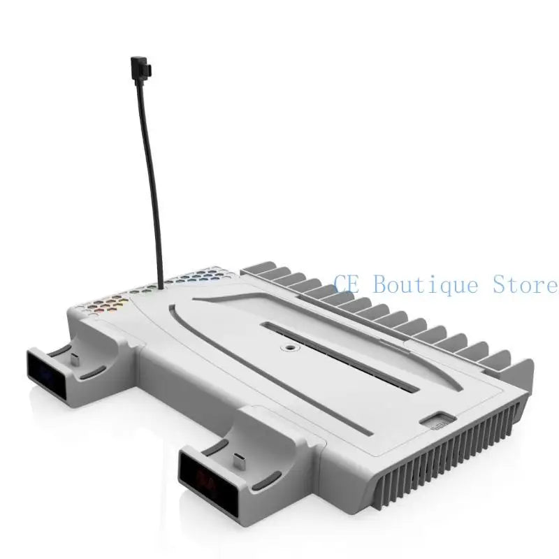 652F Cooling Fan with Controller Charging Plug LED Cooling Fan For Game Console