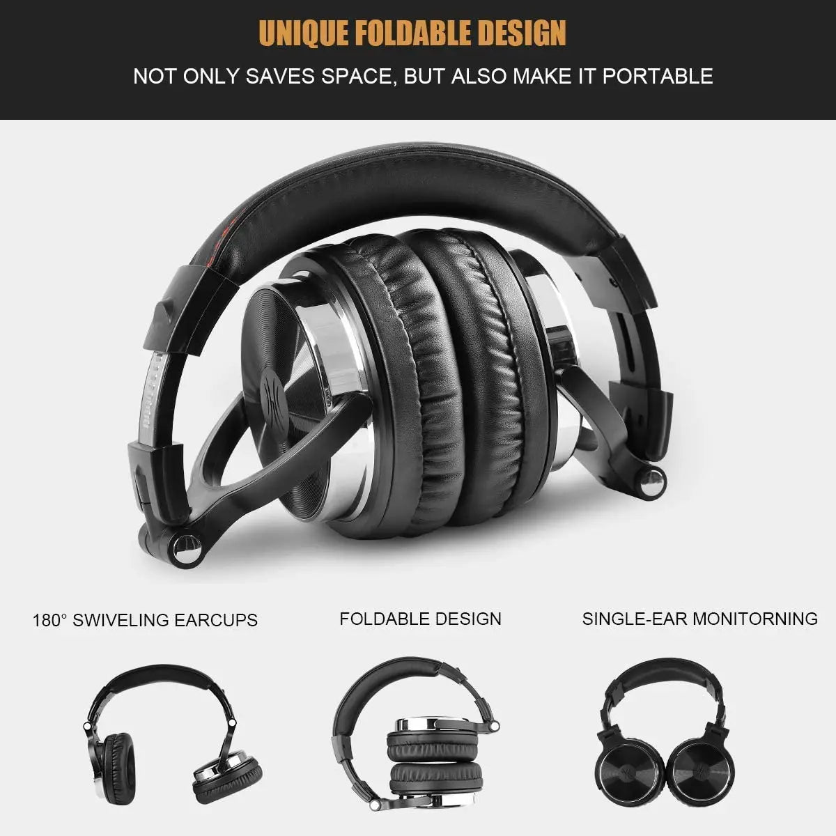 OneOdio Wired Professional Studio Headphones – DJ Over-Ear with Mic, Hi-Res