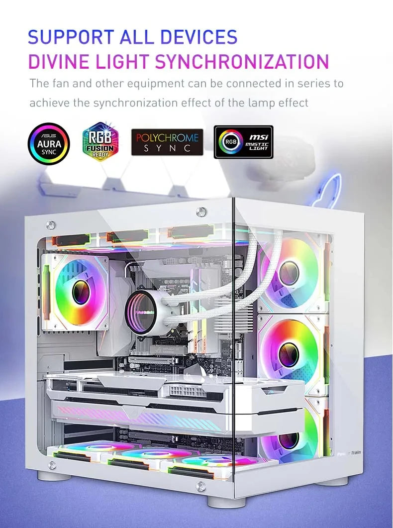 UPSIREN UF-1 PRISM 4 PRO 120mm ARGB PWM Cooling Fan