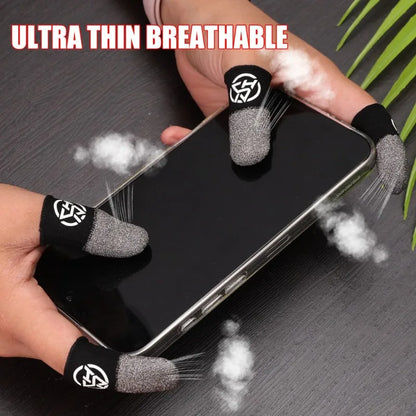 Sweat-Proof Game Gloves Luminous Finger Sleeve Breathable Finger Cots Cover Sensitive Mobile Touch Glove for PUBG Phone Games