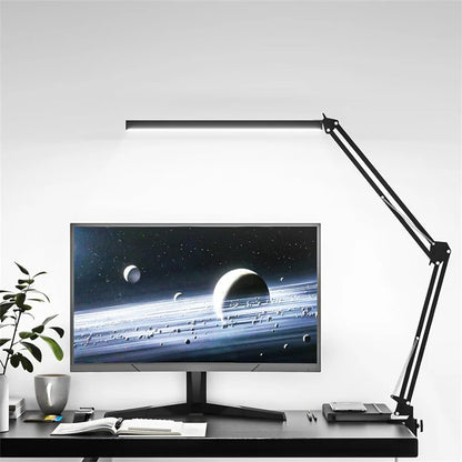 LED Clamp-On Desk Lamp – 5 Light Modes with Auto Shut-Off, Eye-Caring