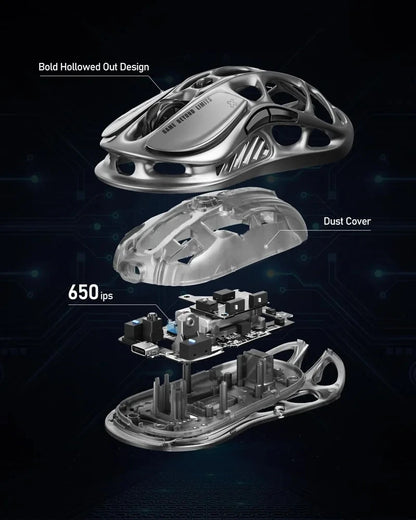 For GravaStar M1 M2 Gaming Mouse Magnesium Alloy Hollow Design Tri-Mode Wireless Wired Custom RGB Mice PC E-Sports Gifts