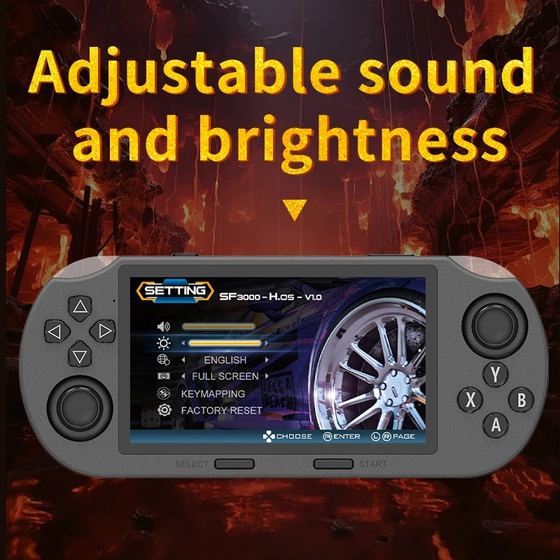 Handheld Retro Game Console – Supports MAME, PS1, FC, SFC, MD, GB, GBA, Atari & More