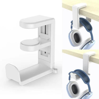 360° Rotating Headphone Stand – Desktop Headset Holder & Organizer