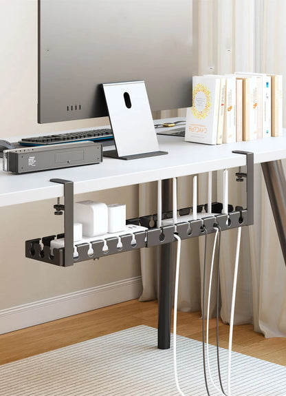 Desk Cable Management Tray – Wire Organizer for PC & Charging Cords