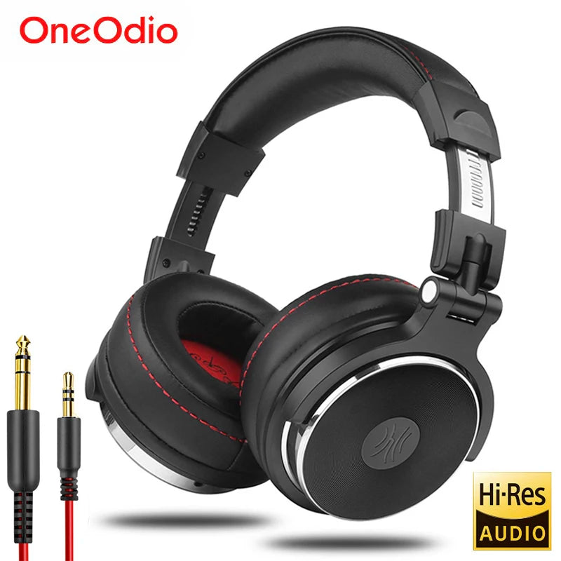 OneOdio Wired Professional Studio Headphones – DJ Over-Ear with Mic, Hi-Res