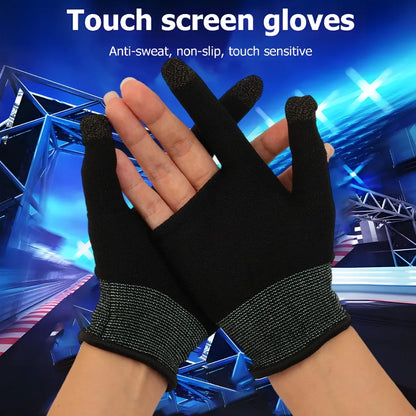 Sweat-Proof Game Gloves Luminous Finger Sleeve Breathable Finger Cots Cover Sensitive Mobile Touch Glove for PUBG Phone Games