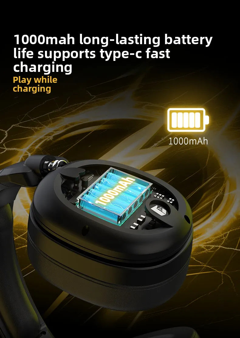 New! Premium Wireless Gaming Headset with Hi - Fi sound & 3.5mm RGB for PC/PS. Wired option available.