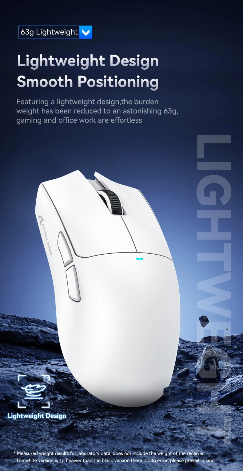 ATTACK SHARK X11 Wireless Gaming Mouse – RGB, 22K DPI, PAW3311 Sensor