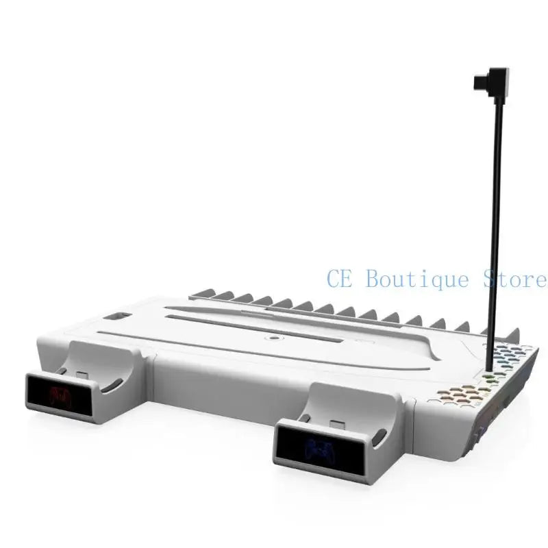 652F Cooling Fan with Controller Charging Plug LED Cooling Fan For Game Console