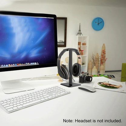 Universal Aluminum Headphone Stand – Flexible Metal Headset Holder