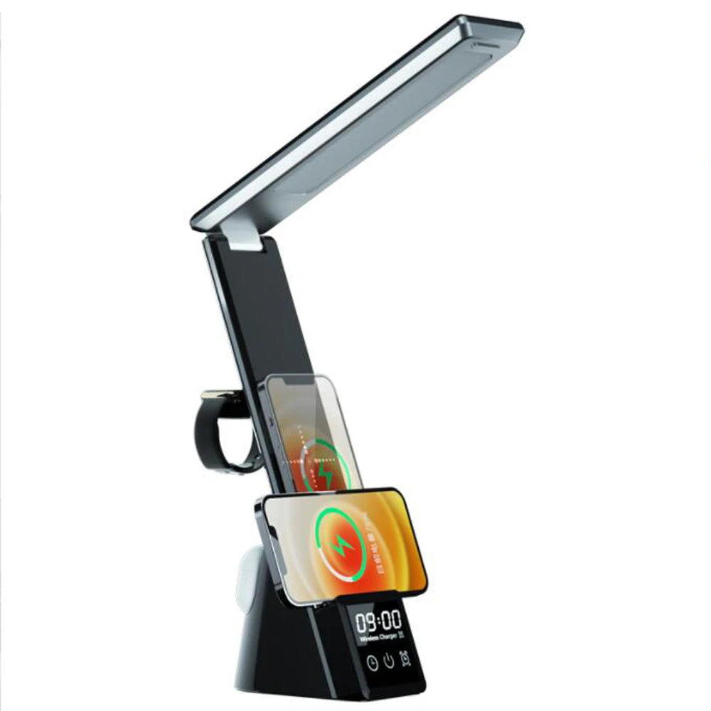 Multifunctional LED Desk Lamp – 3 Lighting Modes, Touch Dimming, Clock & Alarm